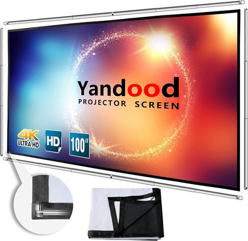 شاشة عرض قابلة للطي مقاس 120 بوصة مع إطار عمود مدمج 16:9 HD 4K شاشة عرض خلفية محمولة مزدوجة الجوانب ومضادة للتجاعيد in Kuwait