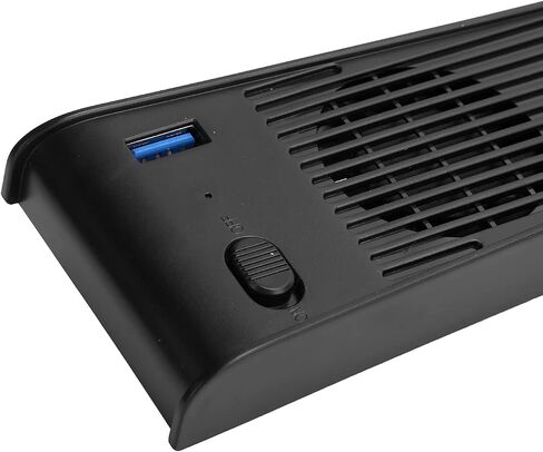 Game Console Cooler, ABS Game Console Cooling Fan for, Plug Play USB Cooler with 3 Cooling Fans for DECD‑ROM Game Host (Black) in Saudi Arabia