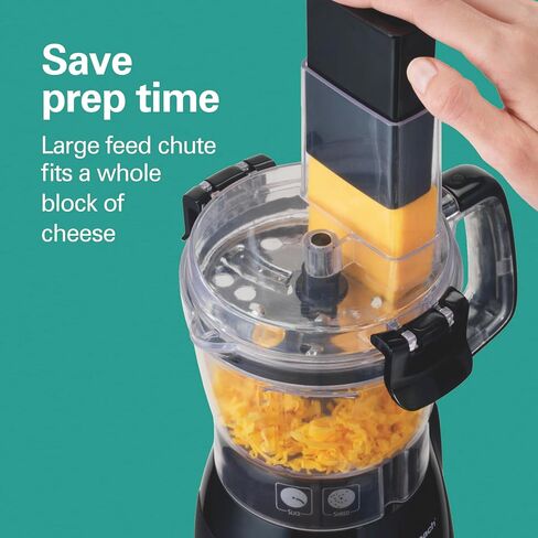 Hamilton Beach Stack & Snap 4-Cup Mini Food Processor & Vegetable Chopper, 250 Watts, for Slicing, Shredding, and Puree, Black (70510) in Kuwait