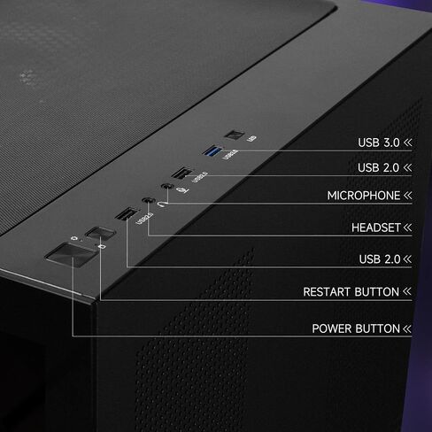 كمبيوتر مكتبي للألعاب IPASON Speedra، Ryzen7 5700X، Geforce RTX 3050 6G، 16 جيجابايت DDR4، 1 تيرابايت NVMe SSD، 550 واط PSU، Wi-Fi، مراوح ARGB، Windows 11، كمبيوتر ألعاب مُصمم مسبقًا، كمبيوتر جديد in Kuwait