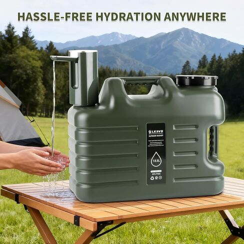 Portable 5 Gallon Water Jug with Automatic Touch Control Pump,Water Container with Spigot Leak-Proof,Type-C Rechargeable for Camping, Home Use, Emergency Preparedness (Upgraded Version) in Saudi Arabia