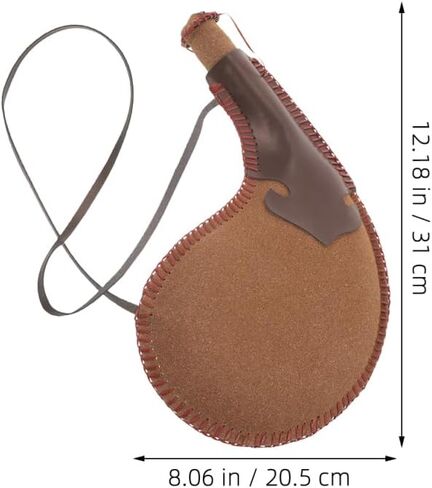 PRETYZOOM 2pcs PU Leather Bota Bag Water Wine Canteens Portable Bota Bags with Straps for Travel Camping and Hiking Easy Carrying in Saudi Arabia