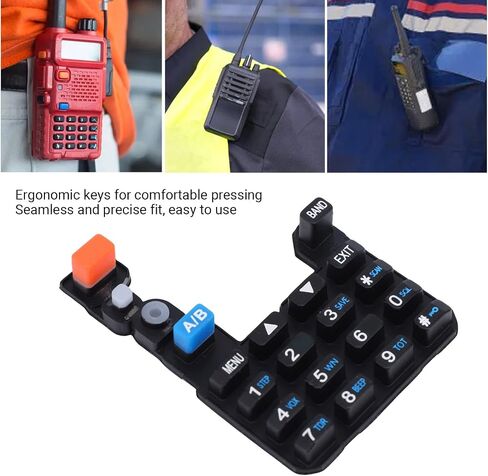 PUSOKEI 10PCS Silicone Keypad Replacement for 5R 5RA 5RC 5RE Series Radio, Numeric Keyboard with Precise Fit, Restore Functionality in Saudi Arabia