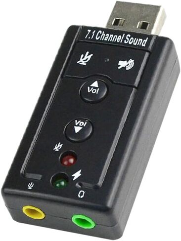 بطاقة الصوت USB الخارجية 7.1 قناة محول الصوت بطاقة الصوت محول الصوت تصميم صغير محمول لتحسين الصوت in Kuwait