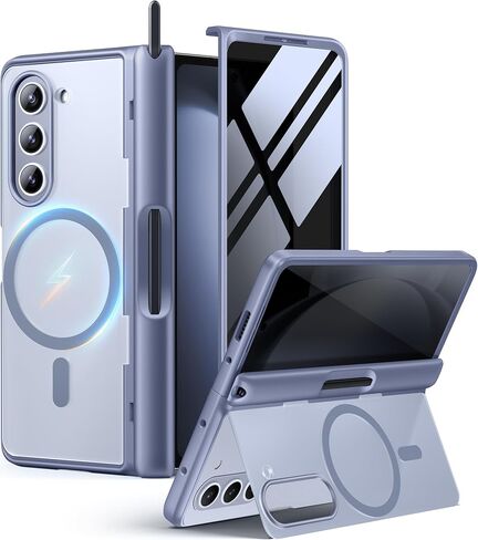 MOBOSI for Z Fold 5 Case with Privacy Screen Protector [Compatible with Magsafe], [Built-in Kickstand&Full Body Hinge Protection] Shockproof Phone Cover for Samsung Galaxy Z Fold5, Black in Kuwait