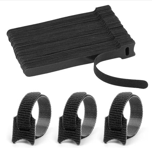 60PCS Reusable Cable Ties Wire Ties (6 Inch), Adjustable Cable Management, Wire Ties Cord Organizer Cable Organizer -Black in Saudi Arabia