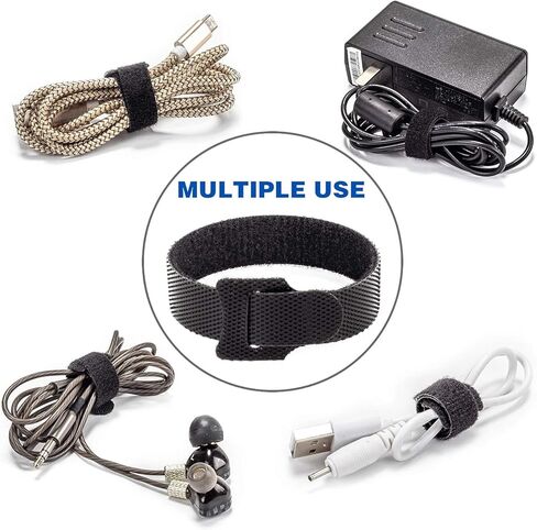 60PCS Reusable Cable Ties Wire Ties (6 Inch), Adjustable Cable Management, Wire Ties Cord Organizer Cable Organizer -Black in Saudi Arabia