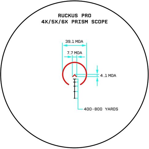 Monstrum Ruckus Pro Prism Scope with Piggyback Mount and Shake Awake | BDC Reticle in Saudi Arabia