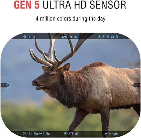ATN X-Sight 5 LRF Ultra HD 4K+ Smart Day & Night Vision Scope with Built-in Laser Rangefinder and Ballistic Calculator | Dual Stream Video, Recoil Activated Video | Exclusive Signature Series Kit in Saudi Arabia