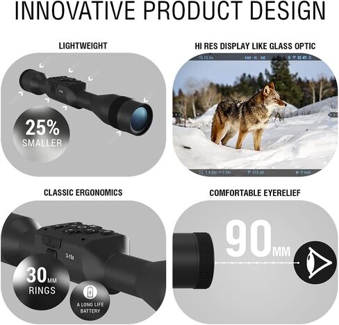 ATN X-Sight 5 LRF Ultra HD 4K+ Smart Day & Night Vision Scope with Built-in Laser Rangefinder and Ballistic Calculator | Dual Stream Video, Recoil Activated Video | Exclusive Signature Series Kit in Saudi Arabia
