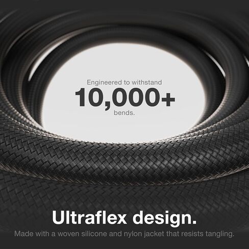 NOCO XGrid XC3: كابل USB-C إلى USB-C بقدرة 240 واط - سلك شحن سريع من النوع C، معتمد من USB-IF، شريحة علامة إلكترونية ذكية، بيانات بسرعة 480 ميجابت في الثانية، نايلون مجدول UltraFlex + سترة سيليكون، تصميم متين بطول 10 أقدام in Kuwait