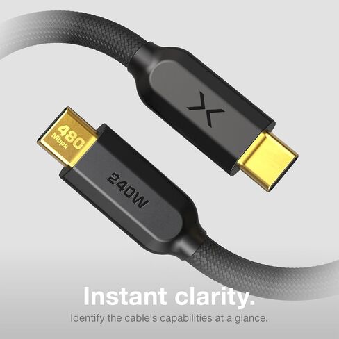 NOCO XGrid XC3: كابل USB-C إلى USB-C بقدرة 240 واط - سلك شحن سريع من النوع C، معتمد من USB-IF، شريحة علامة إلكترونية ذكية، بيانات بسرعة 480 ميجابت في الثانية، نايلون مجدول UltraFlex + سترة سيليكون، تصميم متين بطول 10 أقدام in Kuwait