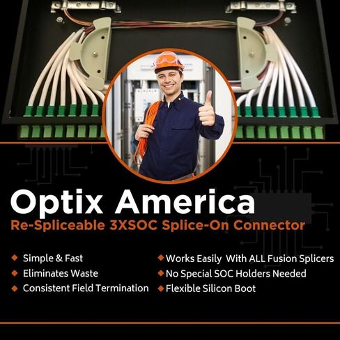 Optix America Fiber Optic Universal & Reusable LC, SC 3X Splice-ON CONNECTORS | Pack of 10 (SC, UPC Single Mode) in Saudi Arabia