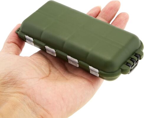 Small Fishing Box Portable Case, Mini Storage Box Containers, Hooks Lure Baits Grid Fishing Accessories, 13 Compartments, (10.3 x 2.4 x 0.6 inch) in Saudi Arabia