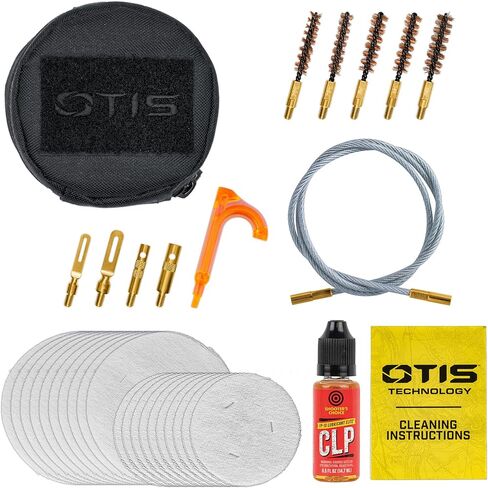 مجموعة تنظيف البندقية العالمية بتقنية Otis - 5 فرش للذاكرة - رقع الكابلات المرنة ومزيلات العوائق وحافظة ناعمة من مواد التشحيم in Kuwait