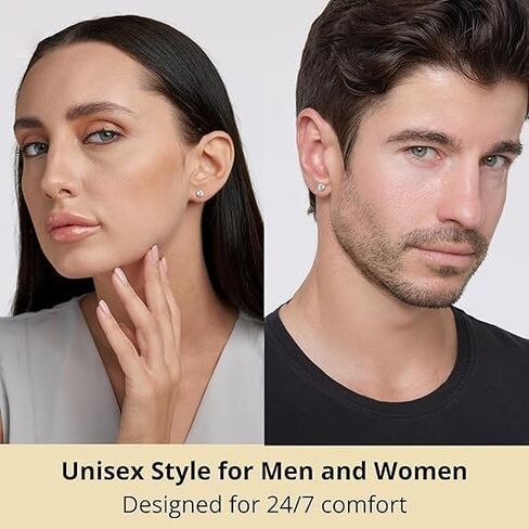Women's 925 Sterling Silver Exquisite Round Stud Earrings, Dazzling Cubic Zirconia, Small Low-allergenic Earrings, Women's Fashion Jewelry For Daily Wear, The Best Gift For Your Girlfriend Or Family in Saudi Arabia