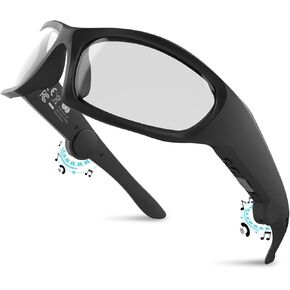 Smart Bluetooth Safety Glasses for Work Audio Safety Glasses with Bluetooth Speaker for Men Women Built-in Mic Voice Assistant (Clear Lens) in Saudi Arabia