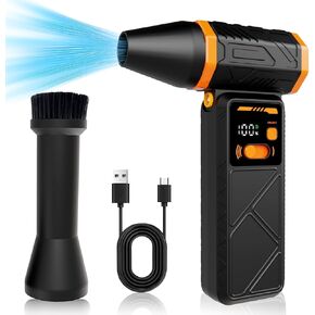 Compressed Air Duster,330,000 RPM Electric Air Duster with Digital Display,Rechargeable Cordless Air Blower Adjustable Stepless Contorl,Handheld Dust Blower for Computer,Keyboard,House,Outdoor&Car in Saudi Arabia