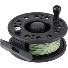 Plastic Fly Reel Compact Lightweight Fish Wheel GLA5/6 3.5 * 3.5 * 2.8inch for Beginners in Kuwait
