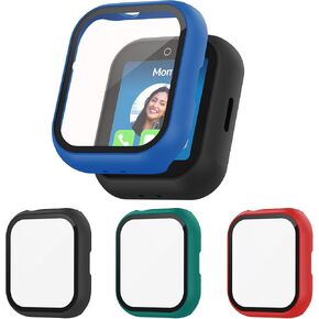 حافظة لساعة SyncUP Kids Watch 2 مع واقي شاشة من الزجاج المقوى، غطاء واقٍ صلب مقاوم للصدمات من البولي كربونات متوافق مع ساعة SyncUP Kids 2 (أسود/أزرق/أخضر/أحمر) in Kuwait