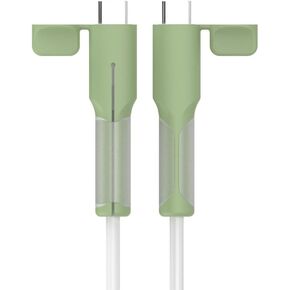 حافظة حماية لكابل USB-C إلى USB-C من السيليكون، حافظة مرنة مضادة للكسر تعمل على إطالة عمر سلك الشحن، سهلة التركيب والمحمولة، للهواتف الذكية والأجهزة اللوحية وأجهزة الكمبيوتر المحمولة (رمادي) in Kuwait