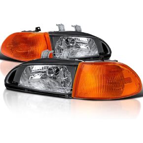 SPEC-D TUNING Black Headlights + Corner Lights Compatible with 1997-2003 Ford F-150/97-02 Expedition Head Lights Lamps Assembly L+R Pair in Kuwait