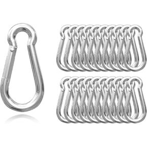 40 جهاز كمبيوتر شخصى 3 بوصة الربيع المفاجئة هوك Carabiners، M8 5/16 بوصة المفاجئة السنانير، القدرة على عقد مقاطع الربيع للأرجوحة سوينغ السفر في الهواء الطلق in Kuwait