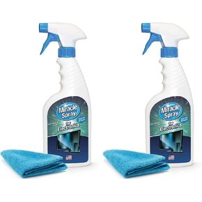 MiracleSpray for Electronics Cleaning, Safe Multisurface Cleaner for Any TV, Phone, Monitor, Keyboard, Screen, Computer, Includes Microfiber Towel - 16 Ounce Kit in Kuwait