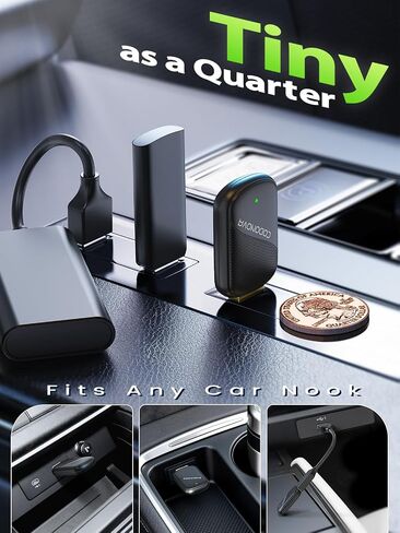 محول CarPlay لاسلكي صغير وAndroid Auto لهواتف iPhone وAndroid (ترقية 2026)، بدون تأخير، اتصال سريع ومستقر، يحول السلكي إلى دونجل CarPlay اللاسلكي للسيارات 2016+، منفذ USB-A&C in Kuwait