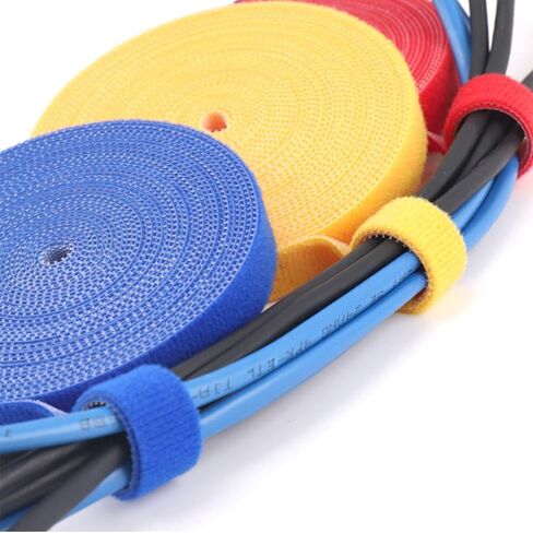 2 Pack 16Ft Adjustable Cable Straps 1.5cm x 5m Hook and Loop Fastening Straps, Reusable Cord Management Ties, Ideal for Home, Office, and Travel in Saudi Arabia