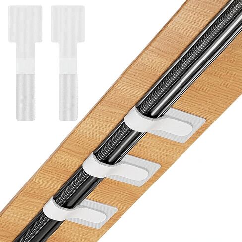 50Pcs Self Adhesive Hook and Loop Cable Ties, Hook and Loop Cable Straps, Household Office Multi-Purpose Wire Ties Cord Organizer, Adjustable Cable Management Cable Clip (White) in Saudi Arabia
