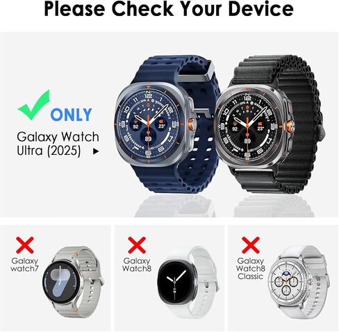 TENOC Watch Case Compatible with Samsung Galaxy Watch 8 Ultra 47mm, Clear Protective Cover Built-in Tempered Glass Screen Protector for Women Men in Saudi Arabia