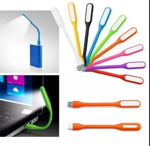 Gift Gadgets Electronic Flexible Notebook Laptop Tablet Power Bank Led Lamp USB LED Light (Yellow, Small) in Saudi Arabia