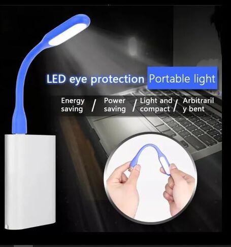 Gift Gadgets Electronic Flexible Notebook Laptop Tablet Power Bank Led Lamp USB LED Light (Yellow, Small) in Saudi Arabia