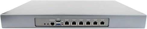جهاز جدار حماية HUNSN 1U مع مصدر طاقة احتياطي، حامل حامل، OPNsense، VPN، Celeron J6413، RJ29، 6 x 2.5GbE I226 LAN، 2 x مقبس تيار متردد، 0 ذاكرة وصول عشوائي، 0 تخزين، هيكل عظمي بدون نظام in Kuwait