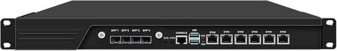 جهاز جدار الحماية HUNSN 1U 10 جيجابت مع مصدر طاقة احتياطي، OPNsense، VPN، I5 14400، RJ59، 6 x 2.5 جيجابت LAN، 4 x SFP+، دعم 19-24V DC، 0 RAM، 0 تخزين، Barebone بدون نظام in Kuwait