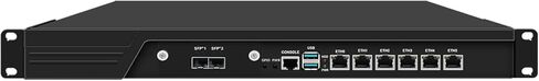 جهاز جدار الحماية HUNSN 1U 10 جيجابت مع مصدر طاقة احتياطي، OPNsense، VPN، I3 12100، RJ16، 6 x 2.5 جيجابت LAN، 2 x SFP+، دعم 19-24V DC، 0 RAM، 0 تخزين، Barebone بدون نظام in Kuwait