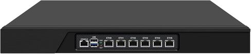 HUNSN 1U جهاز جدار الحماية، جهاز أمان الشبكة، OPNsense، VPN، جهاز التوجيه PC، Celeron J6413، RJ08، AES-NI، 6 x 2.5GbE I226-V، وحدة التحكم، VGA، 0 ذاكرة الوصول العشوائي، 0 تخزين، هيكلي بدون نظام in Kuwait