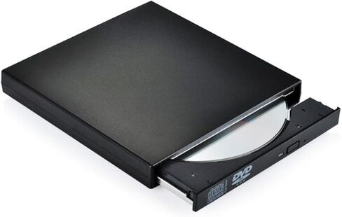 NUOBESTY Portable USB External CD Writer Rw Optical Drive for Laptop and Desktop Compact Plug and Play Disc Burner Supporting CD Vcd DVD Playback Black in Kuwait