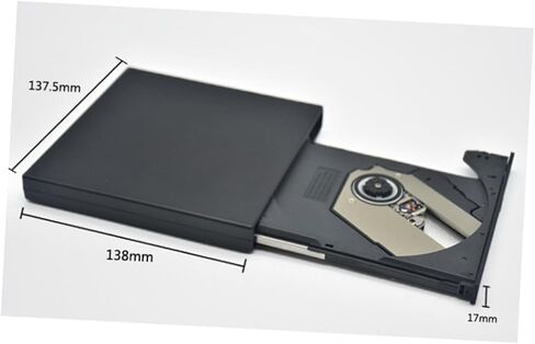NUOBESTY Portable USB External CD Writer Rw Optical Drive for Laptop and Desktop Compact Plug and Play Disc Burner Supporting CD Vcd DVD Playback Black in Kuwait