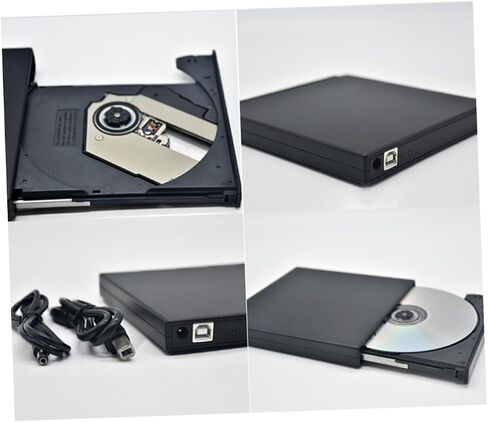NUOBESTY Portable USB External CD Writer Rw Optical Drive for Laptop and Desktop Compact Plug and Play Disc Burner Supporting CD Vcd DVD Playback Black in Kuwait