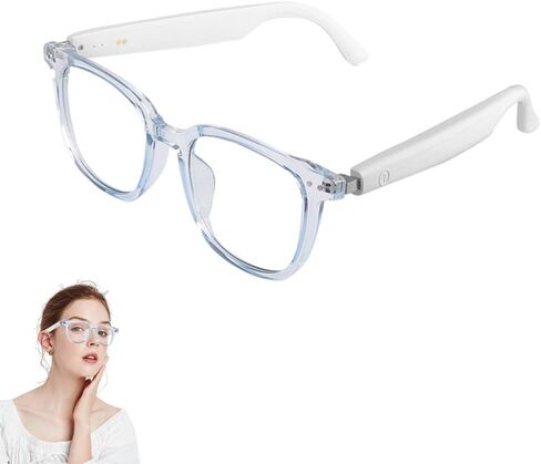 نظارات ذكية للنساء والرجال، نظارات بلوتوث مع عدسات فوتوكروميك ومساعد صوتي للتحكم باللمس للتصوير الصوتي عن بعد، مثالية للأماكن الداخلية والخارجية (إطار بني) in Kuwait