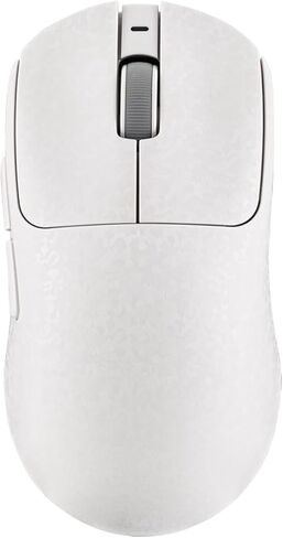 MechLands AJAZZ AJ199 Lightweight Gaming Mouse with Carbon Fiber Shell, 2.4G/USB-C/BT Wireless Mouse with 500mAh Battery, Adjustable 12,000 DPI & 1KHz Polling, PAW3311 Sensor for PC/Mac/Gaming (White) in Kuwait