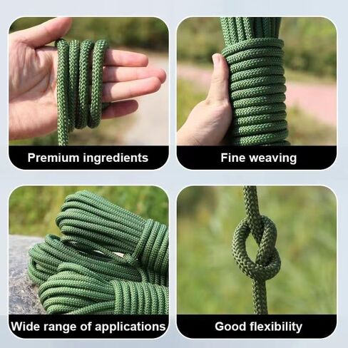 Paracord Rope 50ft 4mm, Parachute Spool Cord with 9-Strand Core, Nylon String for Camping, Hammock, Clothsline, Hiking, Fishing, Outdoor Utility in Saudi Arabia