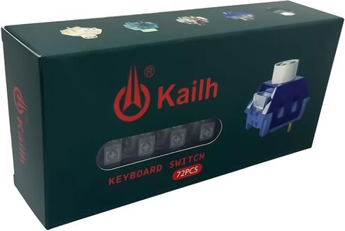 Zjmehty مفاتيح لوحة المفاتيح الصامتة، مفاتيح Kailh Box كتم الصوت باللون البني للوحة المفاتيح الميكانيكية، 3 دبوس 45gf مفاتيح اللمس/الكتابة والألعاب/مقاومة للماء (بني كتم الصوت، 36 قطعة) in Kuwait