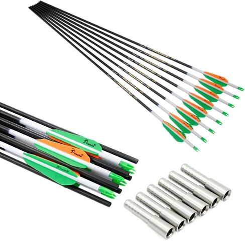 الرماية ID5.2mm.204 "سهام الصيد الكربون المهنية 30 بوصة 300 340 350 العمود الفقري لقوس منحني مجمع 12 قطعة in Saudi Arabia