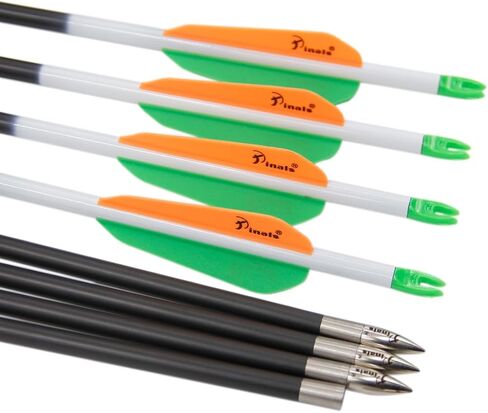 الرماية ID5.2mm.204 "سهام الصيد الكربون المهنية 30 بوصة 300 340 350 العمود الفقري لقوس منحني مجمع 12 قطعة in Saudi Arabia