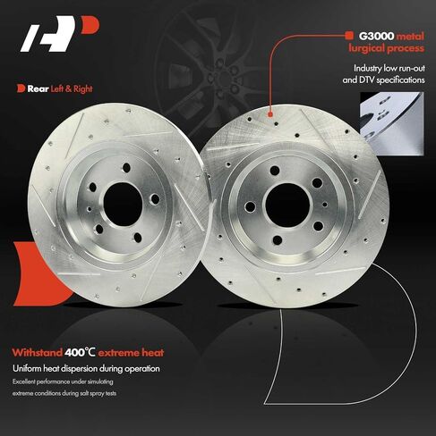 A-Premium 12.60 inch (320mm) Front Vented Disc Brake Rotors + Ceramic Pads Kit Compatible with Select Audi Models - A4, A4 Quattro, Q5, A5, A5 Quattro, A6 Quattro, A7 Quattro, Allroad, S5, 6-PC Set in Saudi Arabia