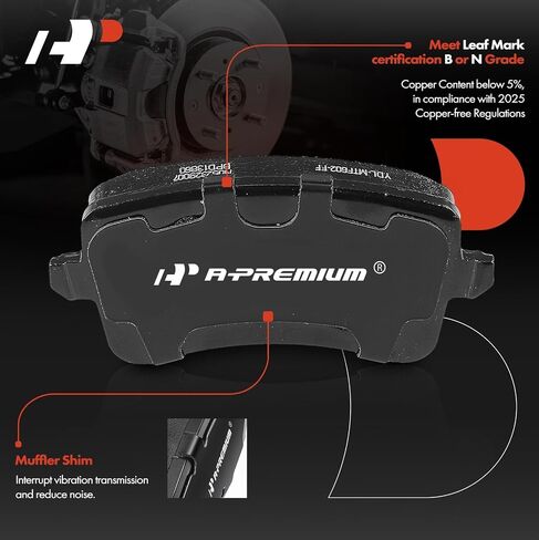 A-Premium 12.60 inch (320mm) Front Vented Disc Brake Rotors + Ceramic Pads Kit Compatible with Select Audi Models - A4, A4 Quattro, Q5, A5, A5 Quattro, A6 Quattro, A7 Quattro, Allroad, S5, 6-PC Set in Saudi Arabia