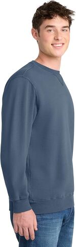 Port & Company Beach Wash Garment-Dyed Sweatshirt Denim Blue in Saudi Arabia